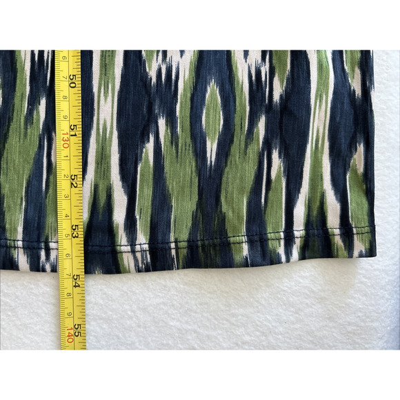 Michael Kors Dress 1X Sleeveless Navy Green White Wedding Guest Brunch - Picture 4 of 6